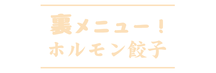 ホルモン餃子